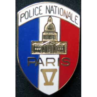 insigne métallique police nationale de Paris V de fabrication Ballard