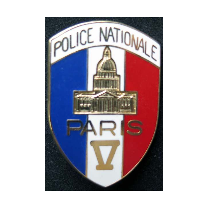 insigne métallique police nationale de Paris V de fabrication Ballard