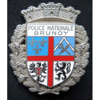 insigne métallique police nationale de Brunoy de fabrication Ballard