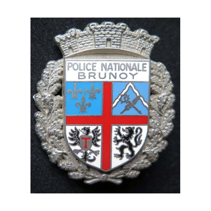 insigne métallique police nationale de Brunoy de fabrication Ballard