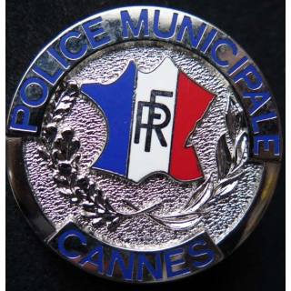 insigne métallique de la police municipale de Cannes