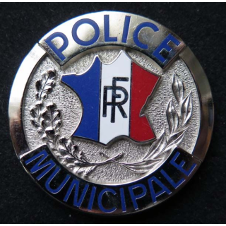 insigne métallique de la police municipale pour porte insigne
