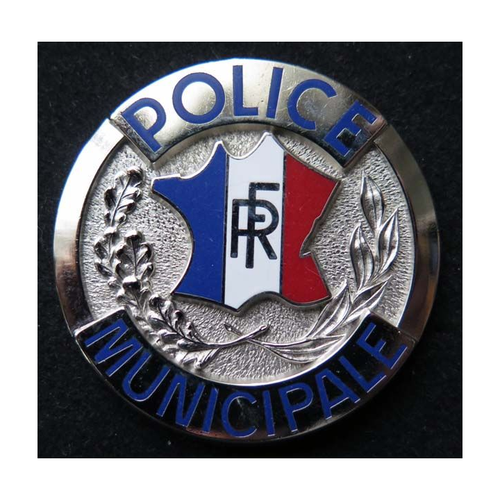insigne métallique de la police municipale pour porte insigne