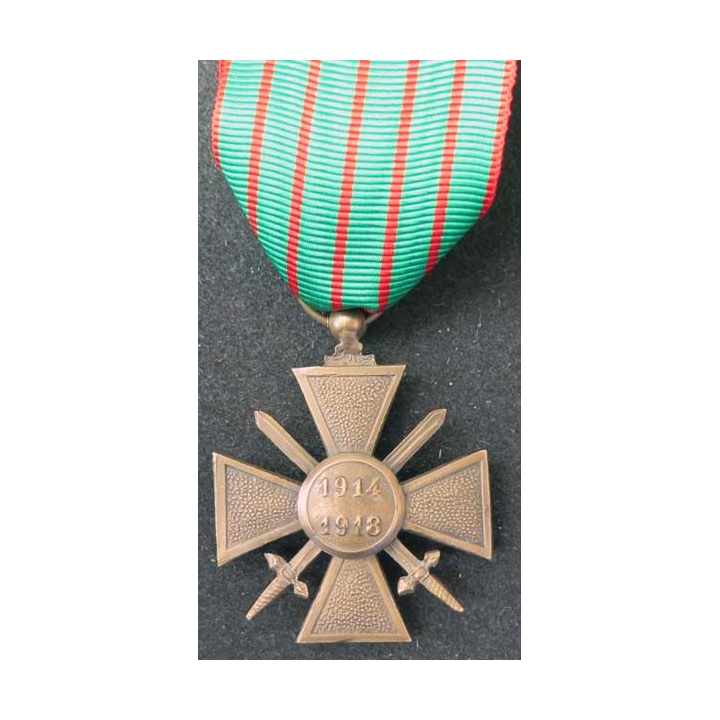 FRANCE : Croix de guerre 1914-1918 en bronze