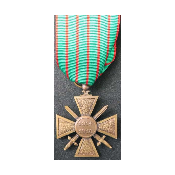 FRANCE : Croix de guerre 1914-1918 en bronze -29-