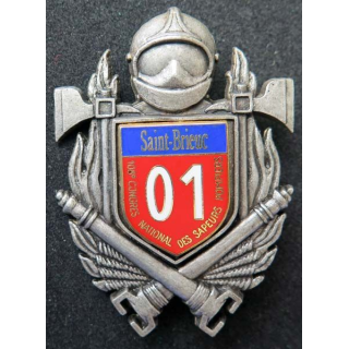 insigne métallique du 108° congrès national des pompiers Saint-Brieuc