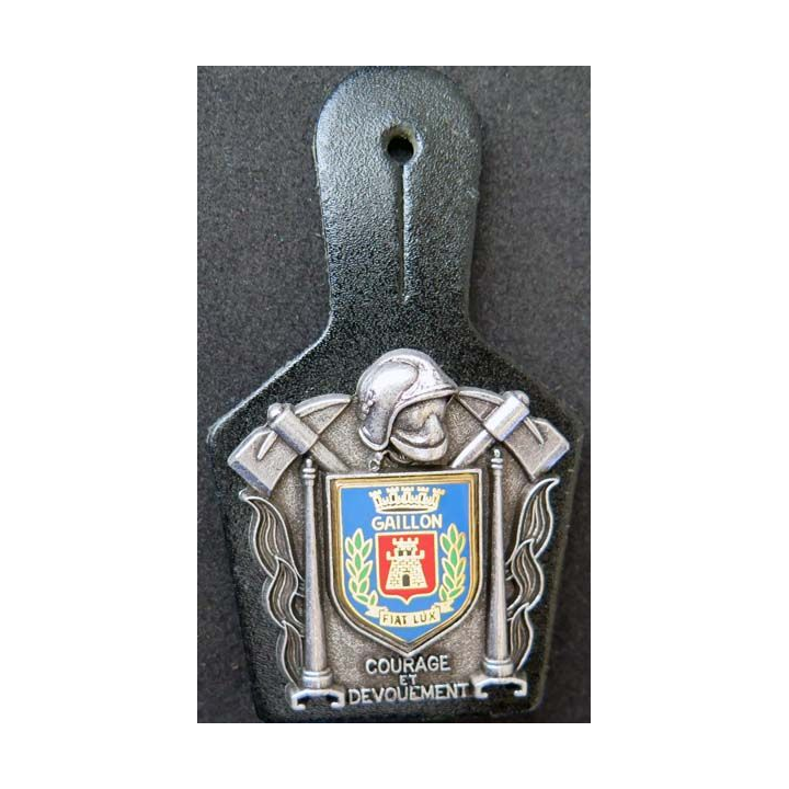 insigne métallique pompiers de Gaillon fabrication Ballard