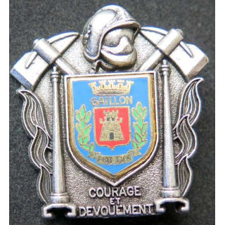 insigne métallique pompiers de Gaillon fabrication Ballard