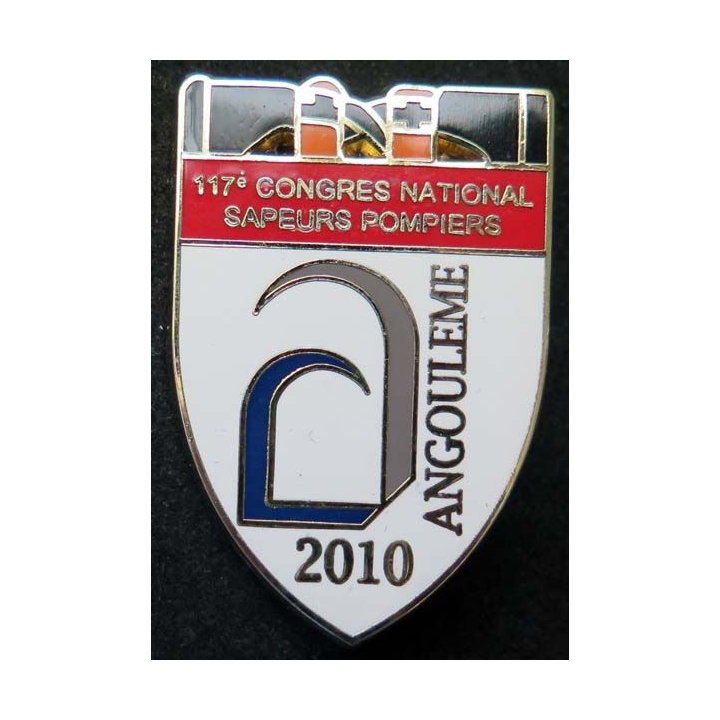 insigne métallique 117° congrès national pompiers Angoulème en 2010