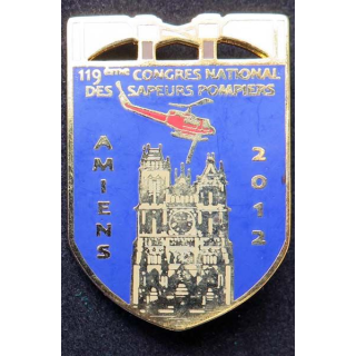 insigne métallique 119° congrès national pompiers Amiens en 2012