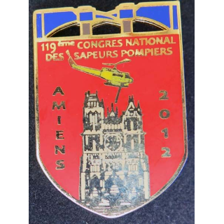 insigne métallique 119° congrès national pompiers Amiens en 2012