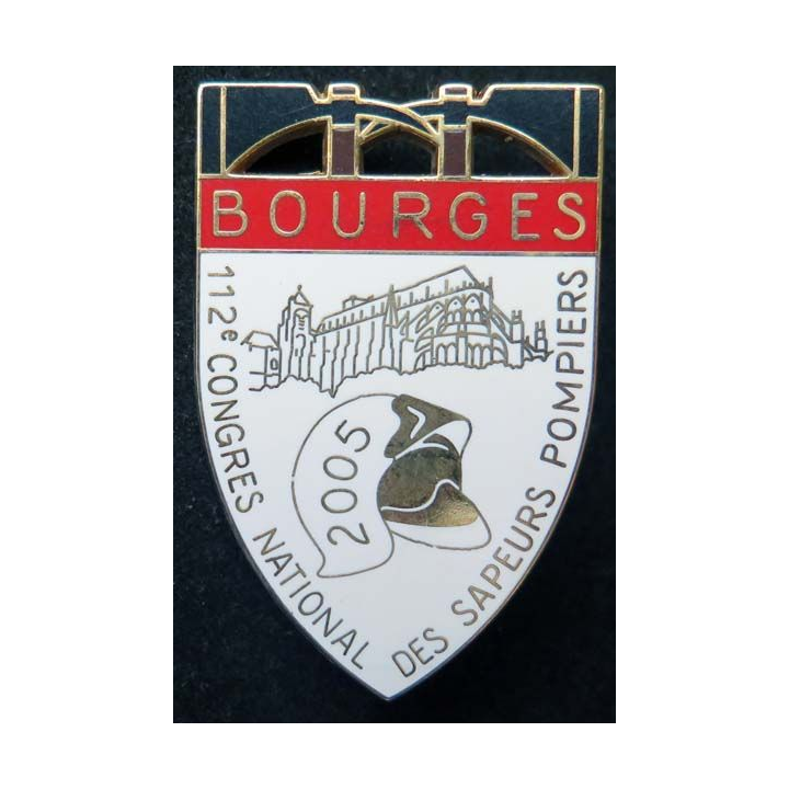 insigne 112° congrès national des pompiers à Bourges en 2005 Ballard