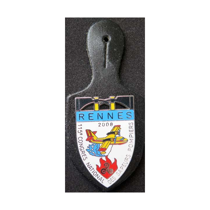 Insigne 115° congrès national des pompiers Rennes en 2008 Ballard