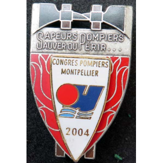 insigne congrès national des pompiers à Montpellier en 2004 Ballard