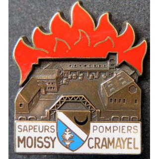 insigne métallique pompiers de Moissy Cramayel fabrication Ballard