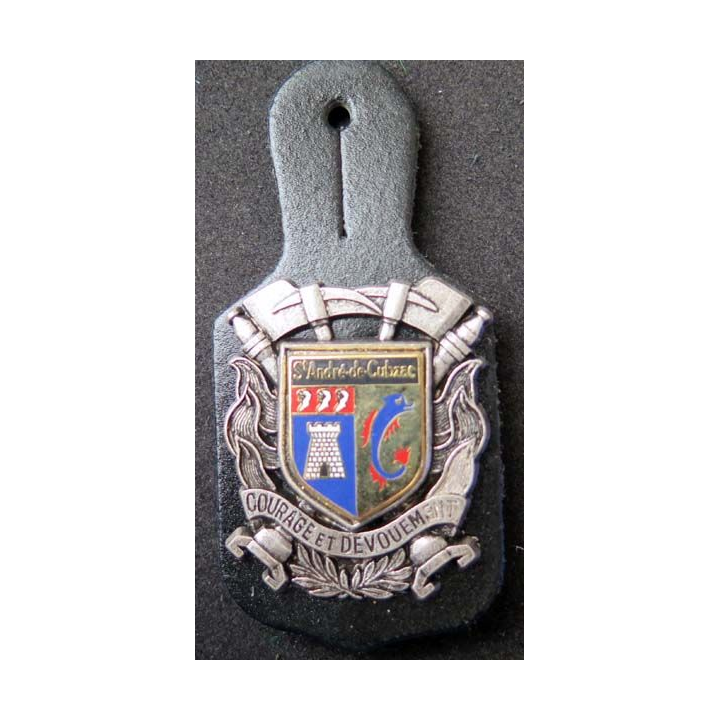 insigne métallique pompiers de Saint André de Cubzac fabrication Ballard