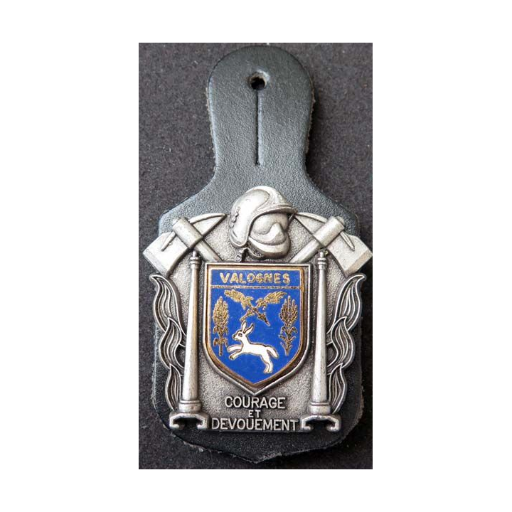 insigne métallique pompiers de Valognes fabrication Ballard