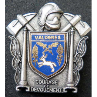 insigne métallique pompiers de Valognes fabrication Ballard