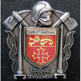 insigne métallique pompiers de Tarn et Garonne fabrication Ballard
