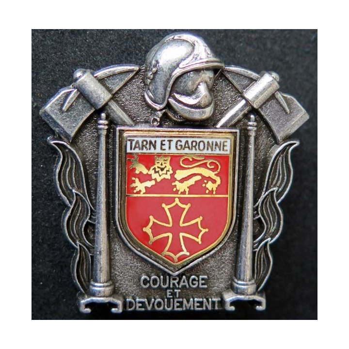 insigne métallique pompiers de Tarn et Garonne fabrication Ballard