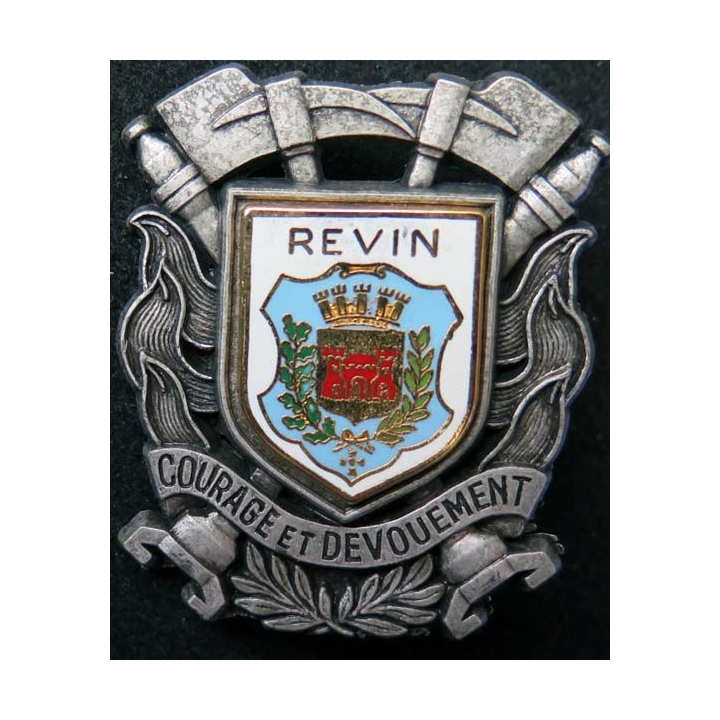 insigne métallique pompiers de Revin fabrication Ballard