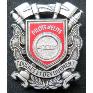 insigne métallique de pilote d'élite des sapeurs pompiers Ballard