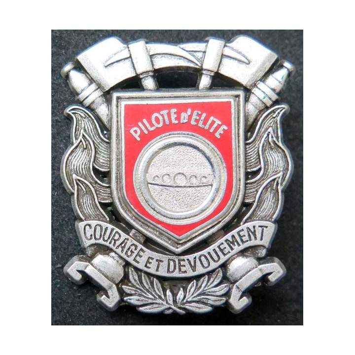 insigne métallique de pilote d'élite des sapeurs pompiers Ballard