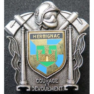 insigne métallique pompiers de Herbignac fabrication Ballard