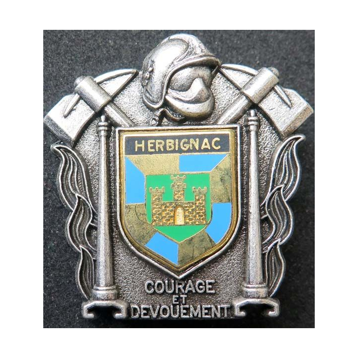 insigne métallique pompiers de Herbignac fabrication Ballard