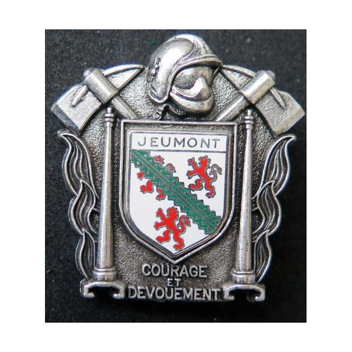 insigne métallique pompiers de Jeumont fabrication Ballard