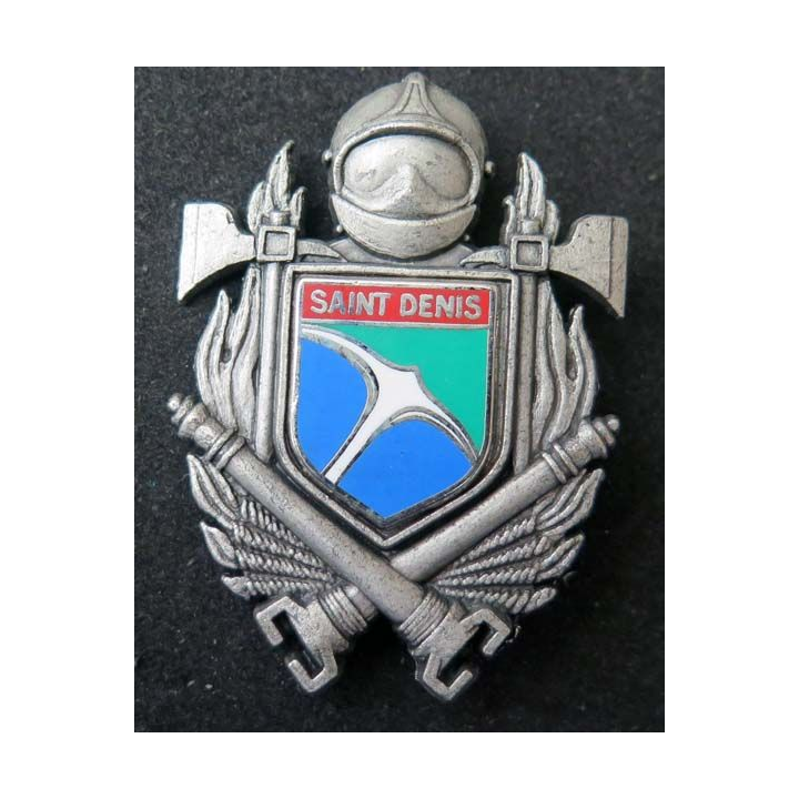 insigne métallique pompiers de Saint Denis de La Réunion