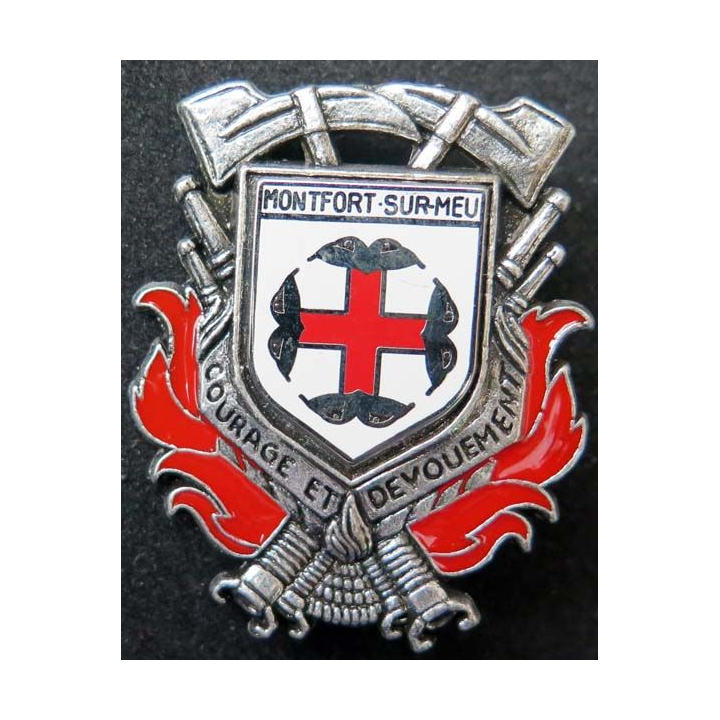 insigne métallique pompiers Monfort Sur Meuse fabrication Ballard