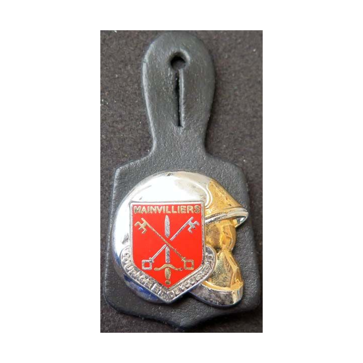 insigne métallique pompiers de Mainvilliers fabrication Ballard