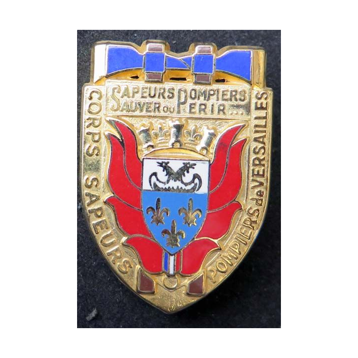 insigne corps des sapeurs pompiers Versailles petites haches Ballard