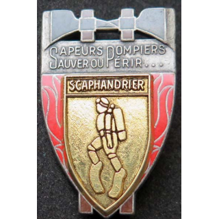 insigne métallique de scaphandrier des sapeurs pompiers Ballard