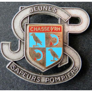 insigne métallique jeunes sapeurs pompiers Chasse sur Rhône Ballard