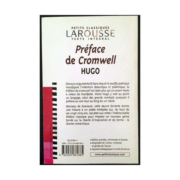 1. Préface de Cromwell de Victor Hugo aux éditions Larousse