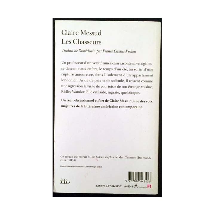 1. Les Chasseurs de Claire Messud aux éditions Gallimard