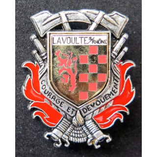 insigne métallique pompiers de La Voulte Sur Rhône fabrication Ballard