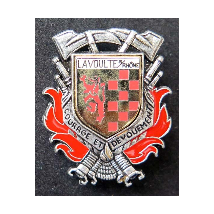insigne métallique pompiers de La Voulte Sur Rhône fabrication Ballard