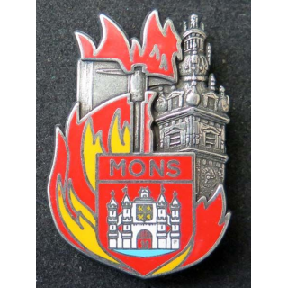 insigne métallique pompiers de Mons fabrication Ballard