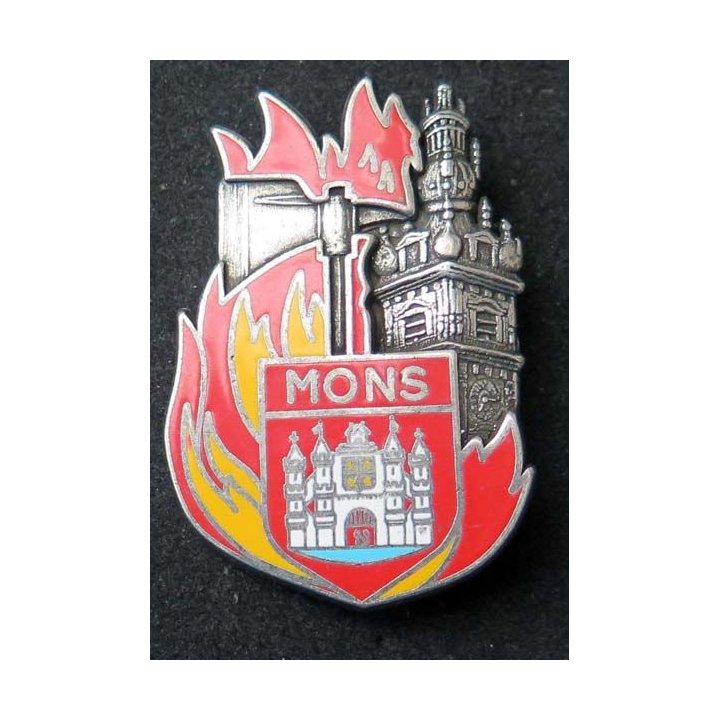 insigne métallique pompiers de Mons fabrication Ballard