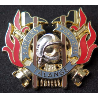 insigne métallique pompiers district de Talange de fabrication Ballard