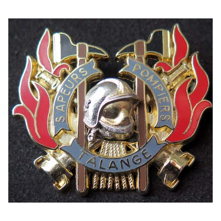 insigne métallique pompiers district de Talange de fabrication Ballard