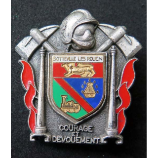 insigne sapeurs des sapeurs pompiers de Sotteville Les Rouen Ballard