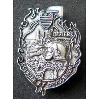 insigne sapeurs des sapeurs pompiers de Béziers de fabrication Ballard