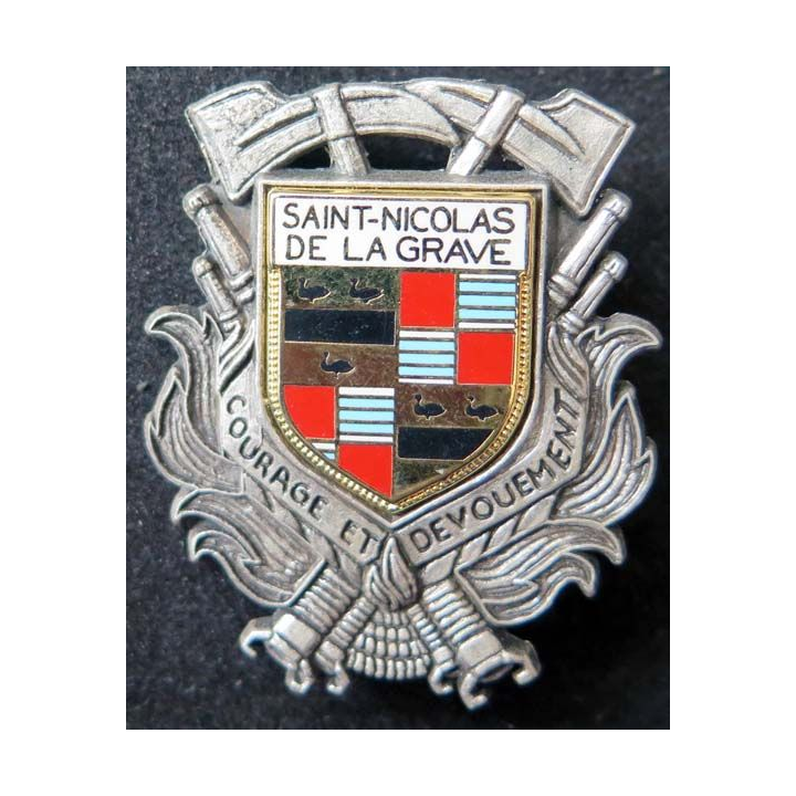 insigne des sapeurs pompiers de Saint Nicolas de la Grave Ballard