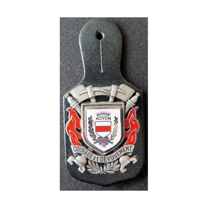 insigne des sapeurs pompiers de de Noyon rameaux argentés ballard