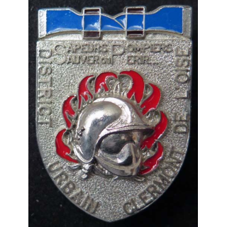 insigne des sapeurs pompiers de Clermont de l'Oise argenté ballard
