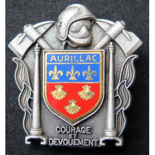 insigne des sapeurs pompiers d'Aurillac de fabrication ballard